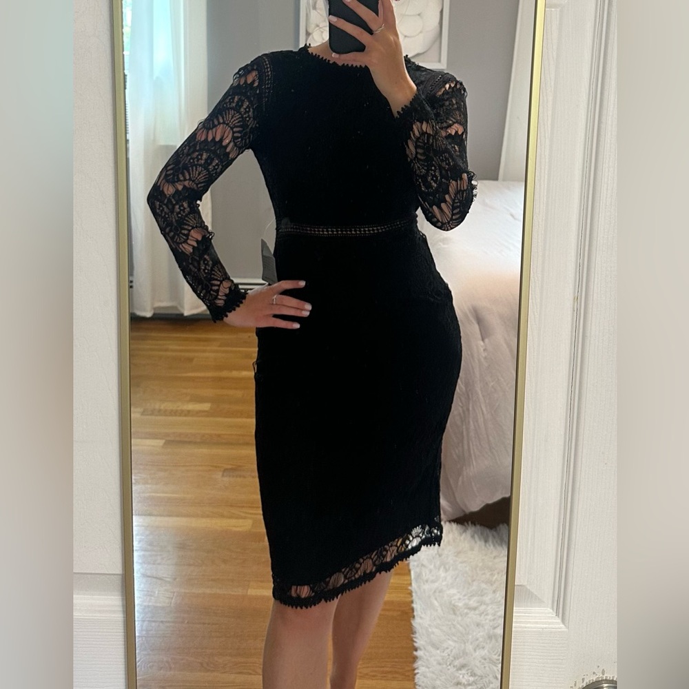 Black lace dress
